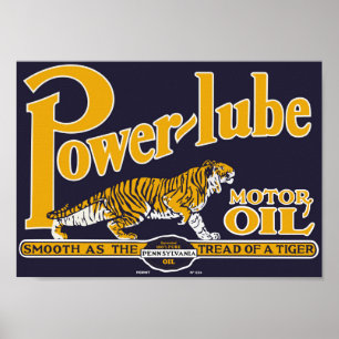 Poster Óleo de motor do lubrificante do poder