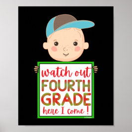 Poster OLHA PARA A FOURTHGRADE AQUI EU VENHO engraçado