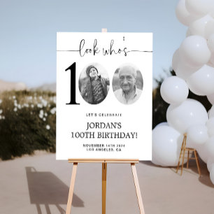 Póster Olha quem é 100 Foto 100th Birthday Welcome