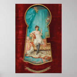 Poster Olhando através do buraco de chave por Hans Zatzka