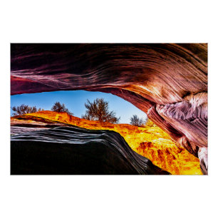 Póster Olhando para cima no Peekaboo Canyon