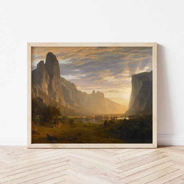 Poster Olhando para o Vale do Yosemite | Albert Bierstadt (Criador carregado)
