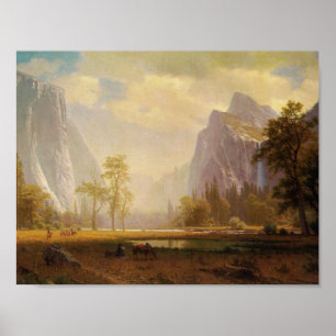 Poster Olhando para o Vale do Yosemite - Albert Bierstadt