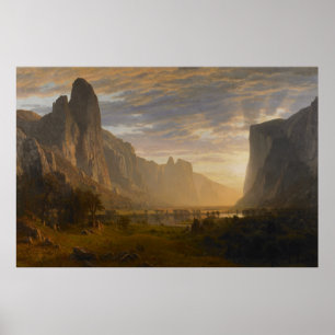 Poster Olhando para o Vale do Yosemite, Califórnia