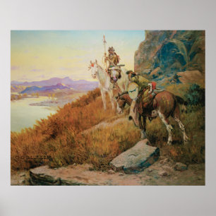 Póster Olhando para os Barcos do Homem Branco por OC Selt