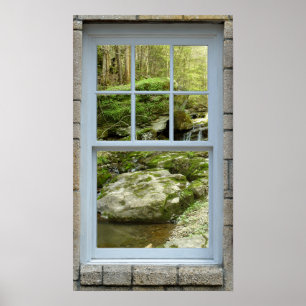 Póster Olhando pela janela West Virginia Mss Creek Impres