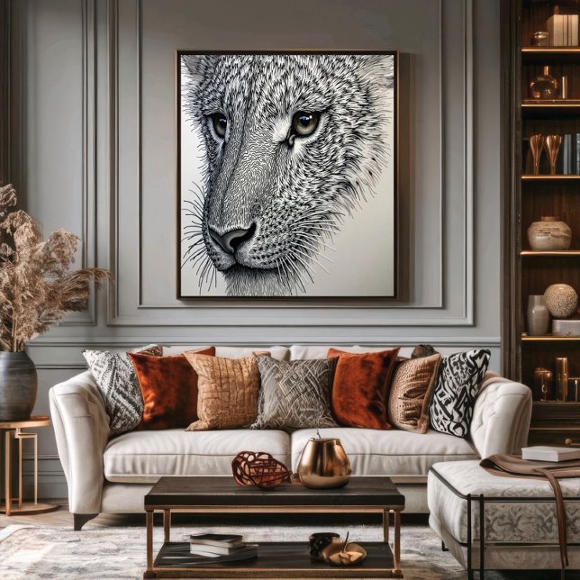 Poster Olhar Detalhado de Lobo (Criador carregado)