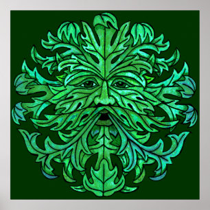 Póster Olhar do homem verde