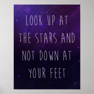 Poster Olhe acima nas citações inspiradores das estrela