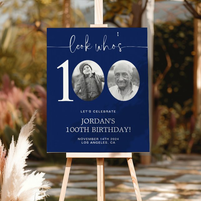 Póster Olhe Quem Está Com 100 | Aniversário de 100 anos A (Criador carregado)
