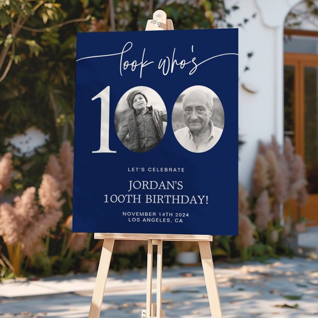 Póster Olhe Quem Está Com 100 | Aniversário de 100 anos A (Criador carregado)