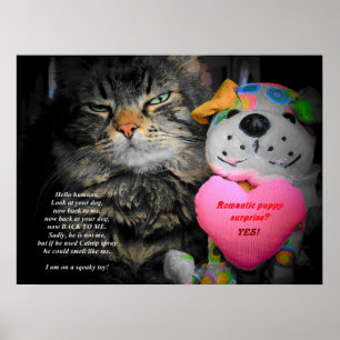 Póster Olhe seu cão olham-me agora