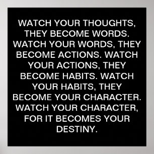 PÓSTER OLHE SEUS PENSAMENTOS