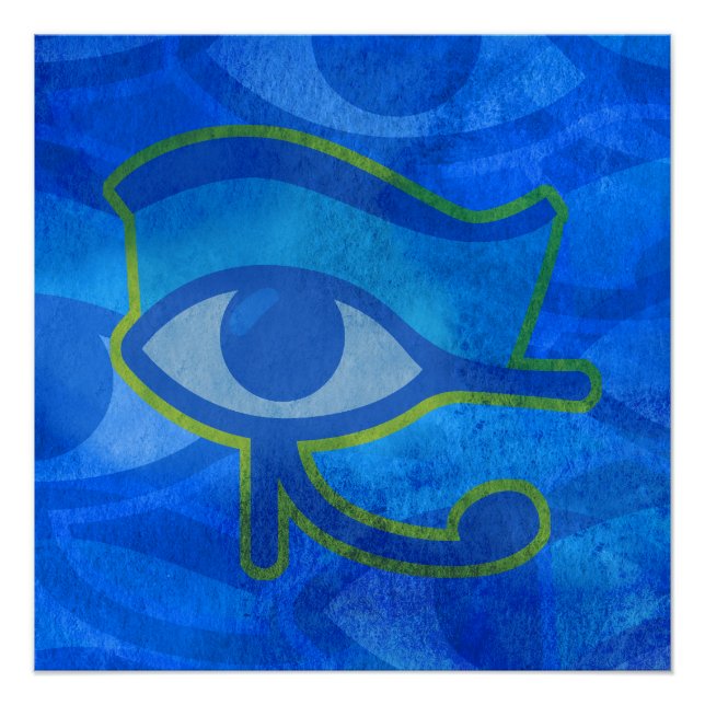 Póster Olho Azul de Hórus (Frente)