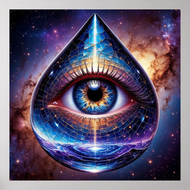 Poster Olho Cósmico Dentro do Disco Galáctico em Forma de (Frente)