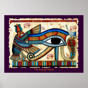 Póster OLHO da arte de Wadjet do egípcio de HORUS