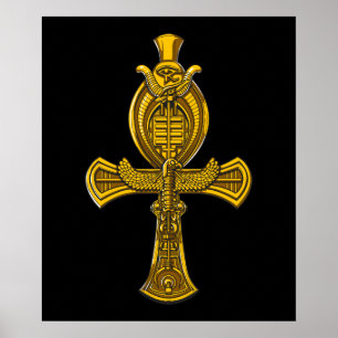 Poster Olho de Ankh do símbolo sagrado egípcio antigo d