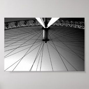 Póster Olho de Londres preto e branco