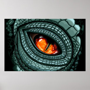 Poster Olho de Predador Réptil Primitivo