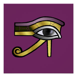 Póster Olho dourado de Horus