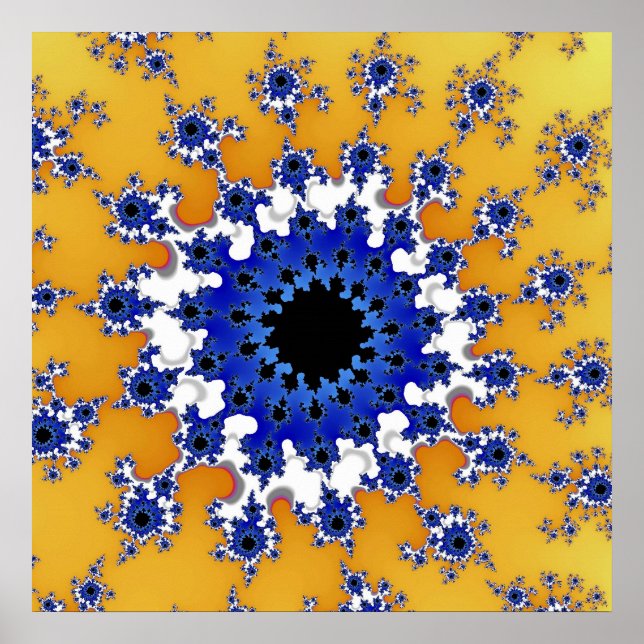 Poster Olho Dourado e Azul (Frente)