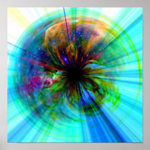 Póster Olho na Arte Espacial Digital Única de Orion