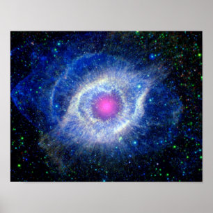 Poster Olho ultravioleta da nebulosa da hélice da foto d