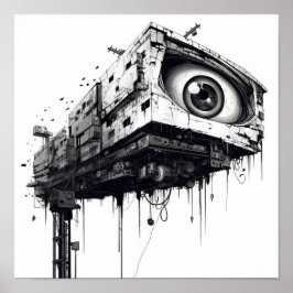 Poster Olho Vigiante Futuro: Câmera de Vigilância de Para