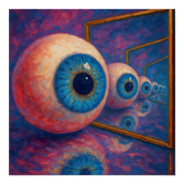 Póster "Olhos Além Do Sempre" - Um Retrato Surreal (Frente)