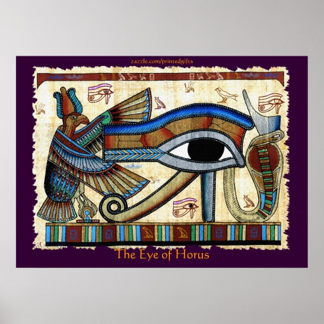 Poster OLHOS DA HORUS Egípcia Art (Frente)
