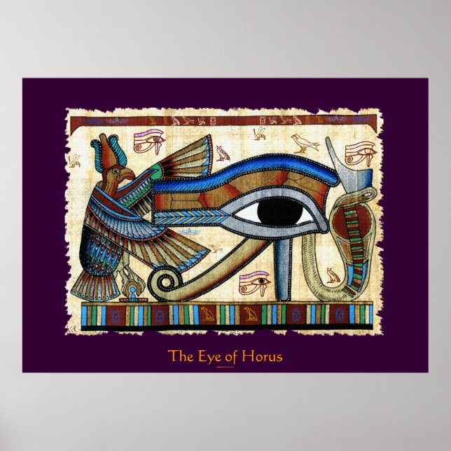 Póster OLHOS DA HORUS Egípcia Art (Frente)