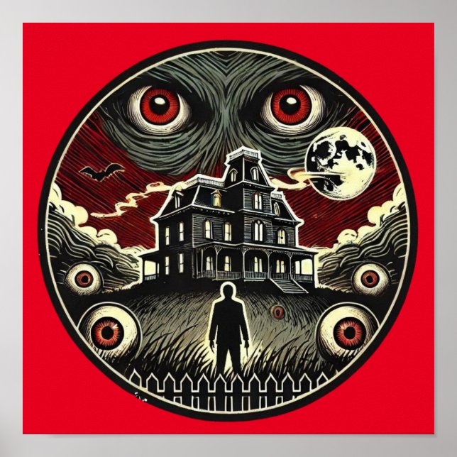 Poster Olhos da Mansão Assombrada (Frente)