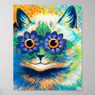 Poster Olhos de Flor Gato, Louis Wain