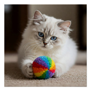 Póster Olhos de Safira e Diversão Colorida