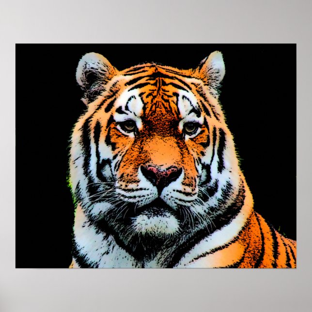 Poster Olhos de Tigre Motivacional (Frente)