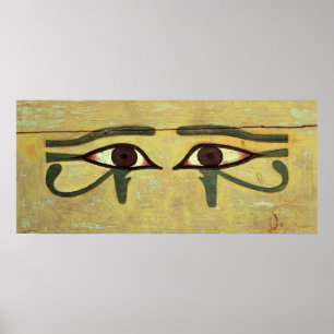 Póster Olhos de Udjat em um caixão, reino médio