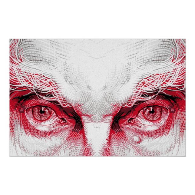 Póster Olhos do Mal Antigo – Alerta Vermelho (Frente)