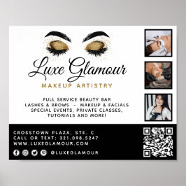 Poster Olhos Dourados glamourosos Traduzem Promo de Bar d