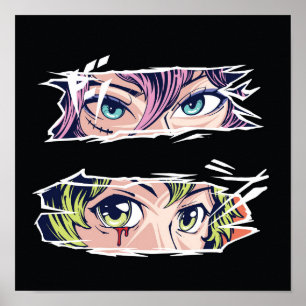Poster Olhos Duplos de Anime