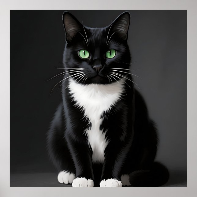 Poster Olhos Esmeralda do Gato Preto (Frente)