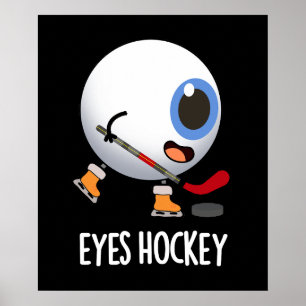 Poster Olhos Hockey Engraçado Esportes de Hockey Engraçad