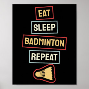 Poster Olhos Na Rede Coração No Saque Badminton