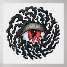 Olhos Trippy com Tentáculos - Arte Surreal Trippy