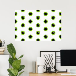Poster Olhos Verdes Engraçados