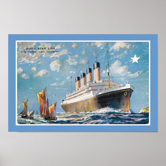 Póster Olimpiadas da White Star Line (Frente)