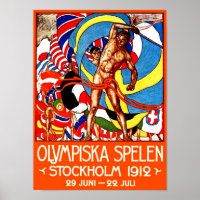 olimpiadas de Verão de 1912 (vintage sport poster)