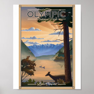 Poster Olimpiadas do Parque Nacional Litho Trabalho de ar