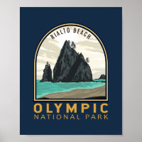 Olimpiadas National Park Rialto Beach Vintage Embl