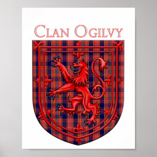 Poster Oliphant Tartan Scottish Xadrez Lion Rampant