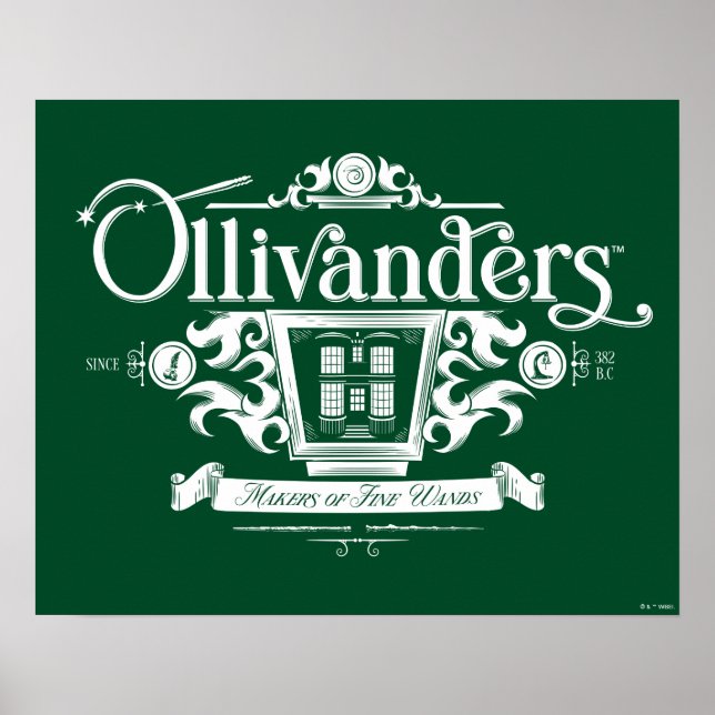 Poster OLIVANDERS™ Fabricantes de Terras Finas (Frente)